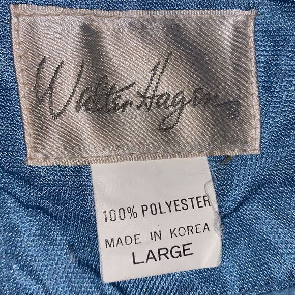 VGT 80’s pastel blue fleece zip up sweater. Large - Picture 9 of 9